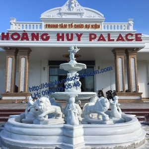 Thi công đài phun nước nghệ thuật cho trung tâm tổ chức sự kiện Hoàng Huy Palace