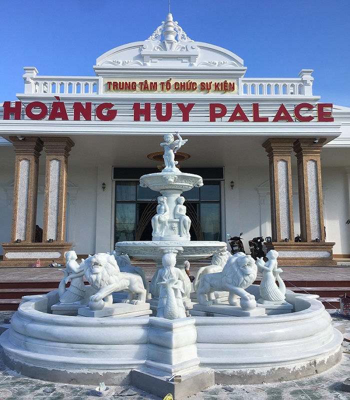 Thi công đài phun nước nghệ thuật cho trung tâm tổ chức sự kiện Hoàng Huy Palace