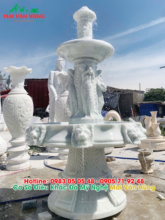 Đài Phun Nước Đẹp Bằng Đá Cẩm Thạch